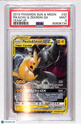 Pikachu & Zekrom GX SM - Team Up #33/181 PSA 9