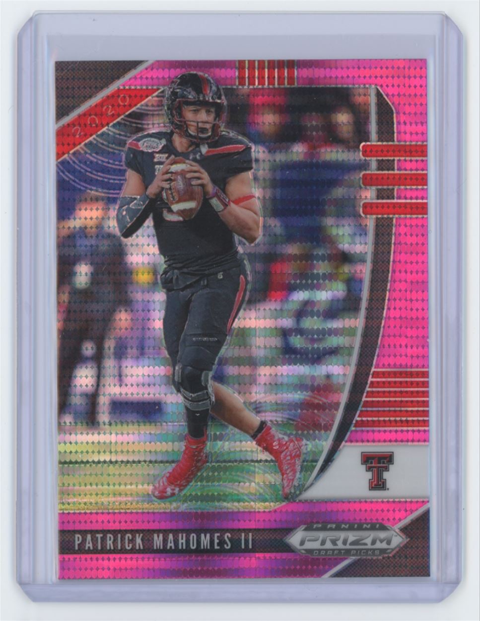 Patrick Mahomes 2020 Prizm Draft Picks Pink Pulsar 81  S5039