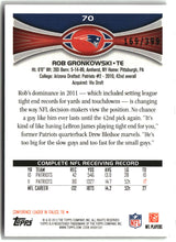 Rob Gronkowski 2012 Topps Camo #70 #/399