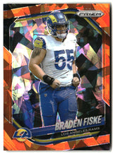 Braden Fiske 2025 Panini Prizm Orange Ice #144