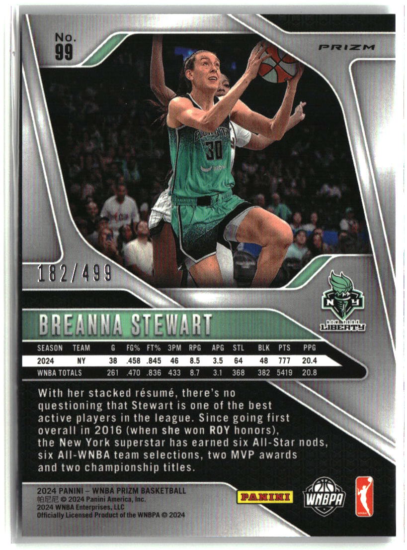 Breanna Stewart 2024 Panini Prizm WNBA Pulsar Prizms #99 #/499