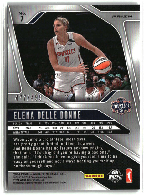 Elena Delle Donne 2024 Panini Prizm WNBA Pulsar Prizms #7 #/499