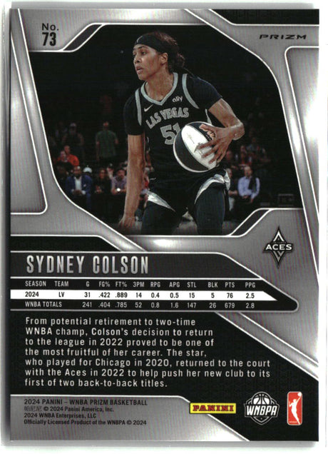 Sydney Colson 2024 Panini Prizm WNBA Silver Prizms #73