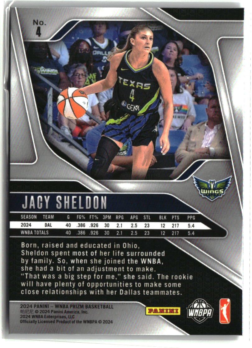 Jacy Sheldon 2024 Panini Prizm WNBA #4