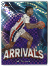 Marcus Sasser 2023-24 Finest Arrivals Purple Checkerboard Refractors #A-25 #/125