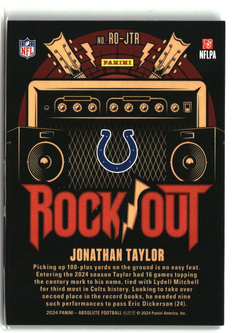 Jonathan Taylor 2024 Panini Absolute Rock Out #RO-JTR