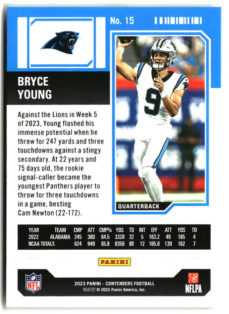 Bryce Young 2023 Panini Contenders #15