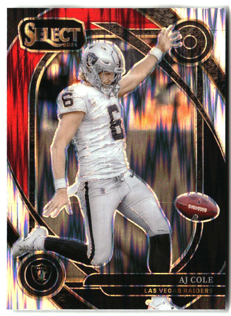 AJ Cole 2024 Panini Select Black & Red Prizm Shock #203