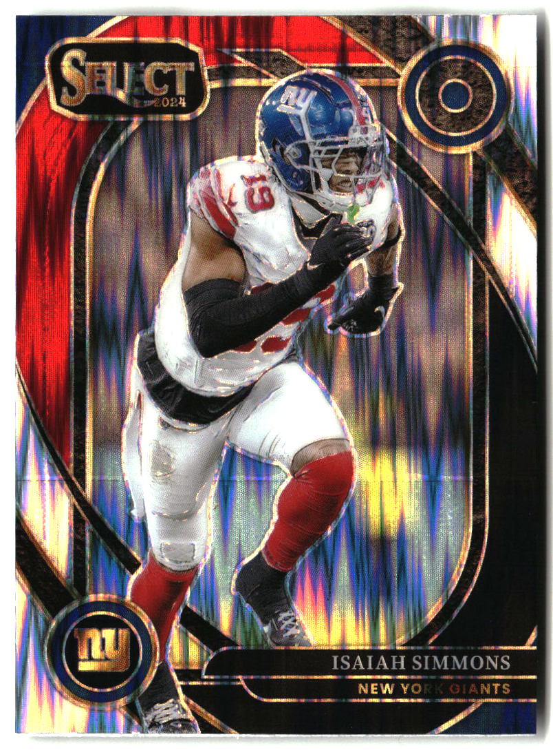 Isaiah Simmons 2024 Panini Select Black & Red Prizm Shock #261