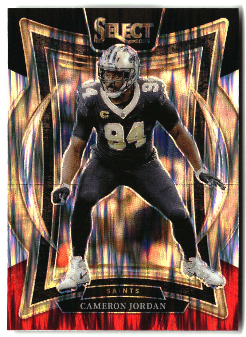 Cameron Jordan 2024 Panini Select Black & Red Prizm Shock #16