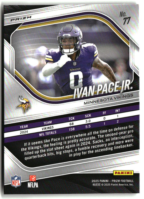 Ivan Pace Jr. 2025 Panini Prizm Silver #77