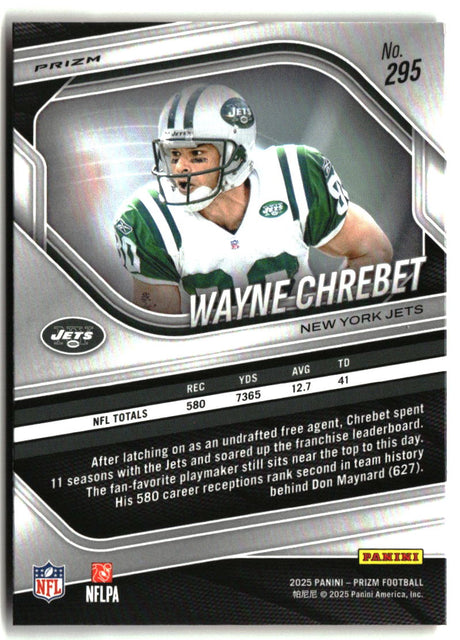 Wayne Chrebet 2025 Panini Prizm Orange Ice #295