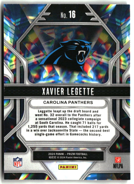 Xavier Legette 2024 Panini Prizm Prizmatic #16