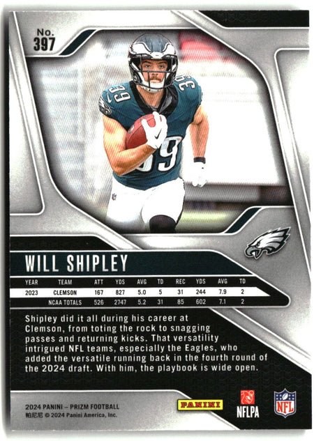 Will Shipley 2024 Panini Prizm #397