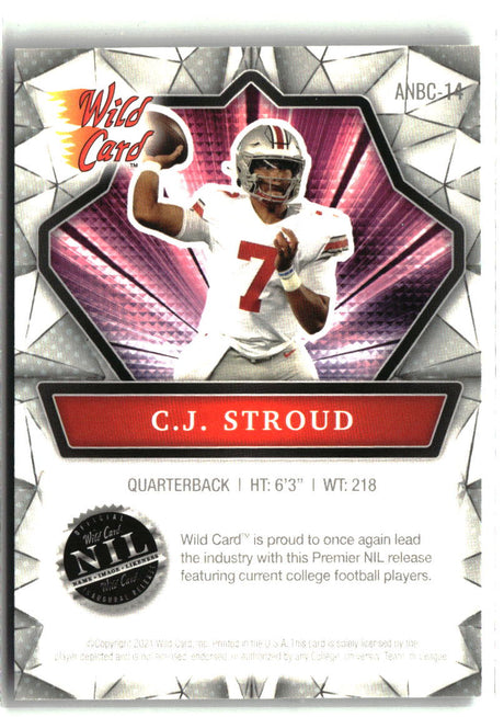 C.J. Stroud 2021 Wild Card Alumination NIL #ANBC-14