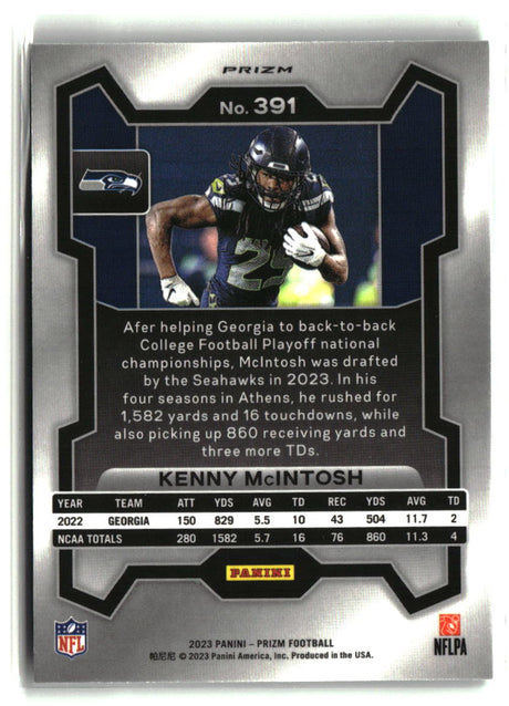 Kenny McIntosh 2023 Panini Prizm Green Wave #391