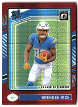 Brenden Rice 2024 Donruss Optic Red Hyper #213
