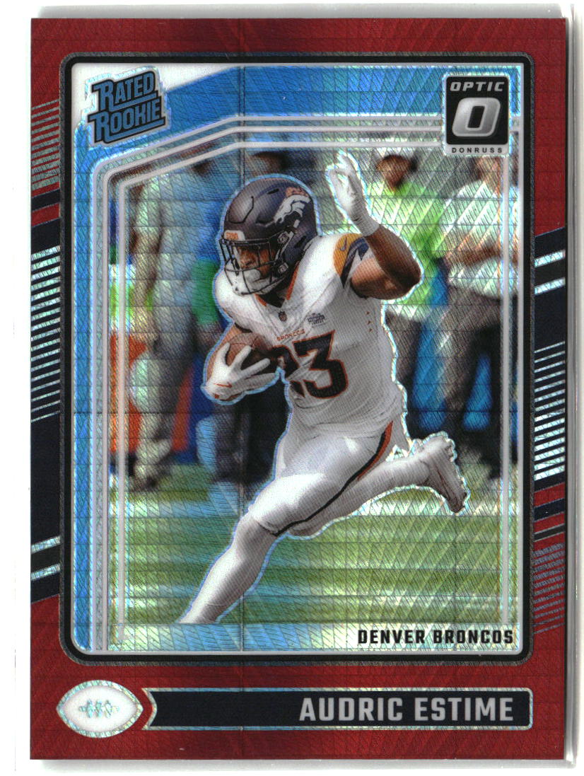 Audric Estime 2024 Donruss Optic Red Hyper #206