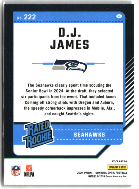 D.J. James 2024 Donruss Optic Red Hyper #222