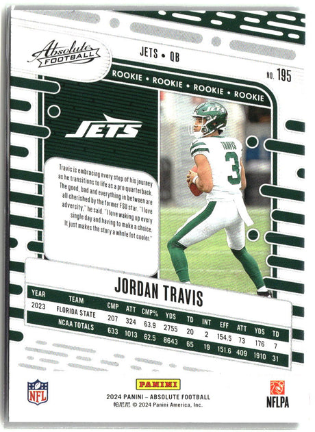Jordan Travis 2024 Panini Absolute Retail #195