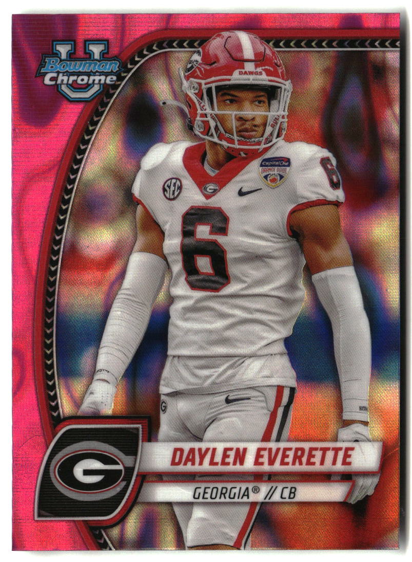 Daylen Everette 2024 Bowman University Chrome Pink Lava Refractor #55
