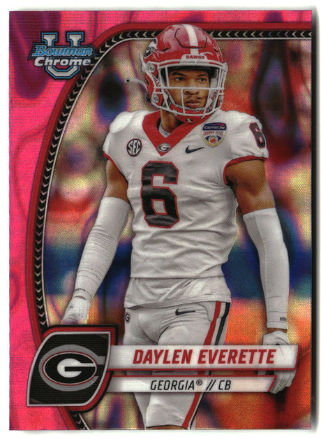 Daylen Everette 2024 Bowman University Chrome Pink Lava Refractor #55