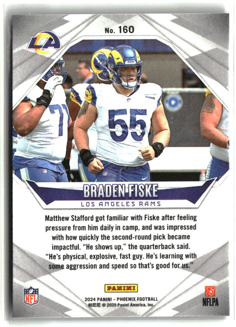 Braden Fiske 2024 Panini Phoenix Purple #160