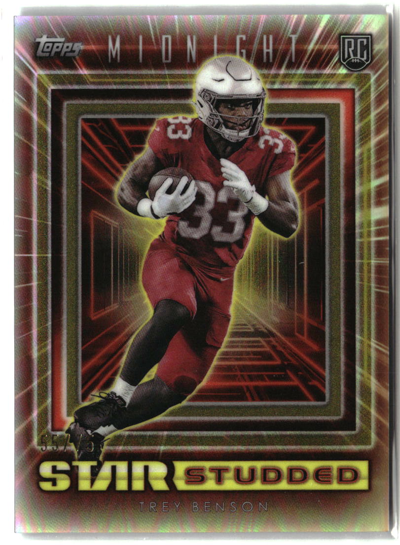 Trey Benson 2024 Topps Midnight Star Studded Dusk #SS-10 #/75