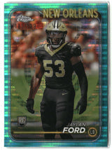 Jaylan Ford 2024 Topps Chrome Aqua Sonar Refractor #269 #/199