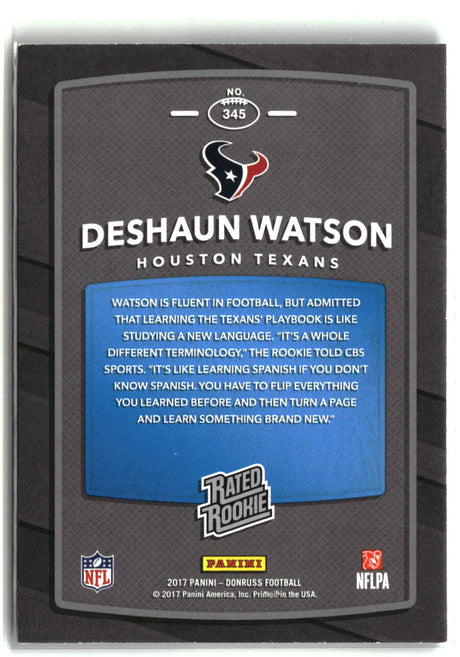Deshaun Watson 2017 Donruss #345