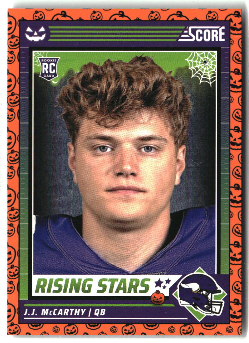 J.J. McCarthy 2024 Score-A-Treat Rising Stars Orange Pumpkin #19