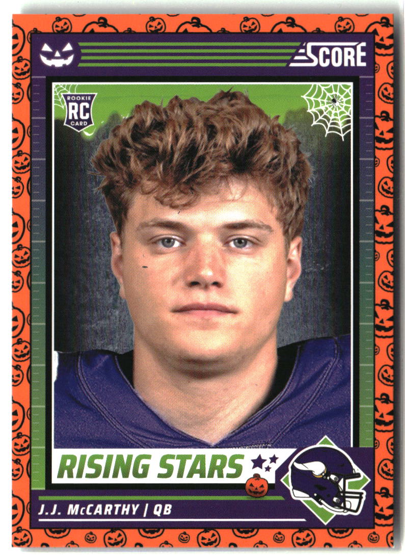 J.J. McCarthy 2024 Score-A-Treat Rising Stars Orange Pumpkin #19