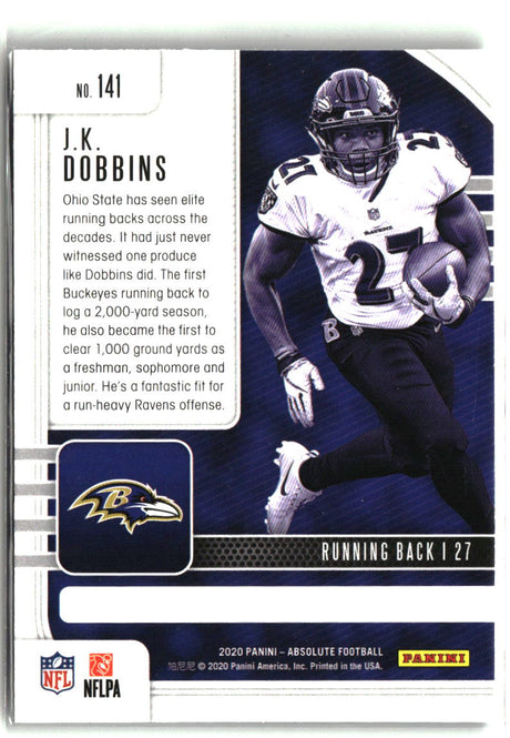 J.K. Dobbins 2020 Panini Absolute Retail #141