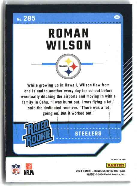 Roman Wilson 2024 Donruss Optic Blue Hyper #285