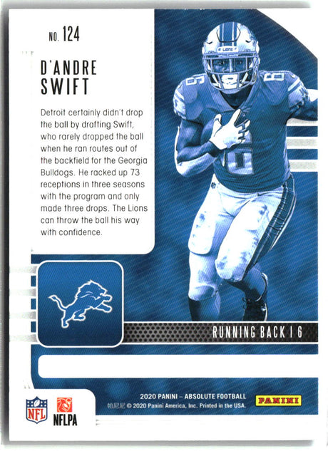 D'Andre Swift 2020 Panini Absolute Retail #124