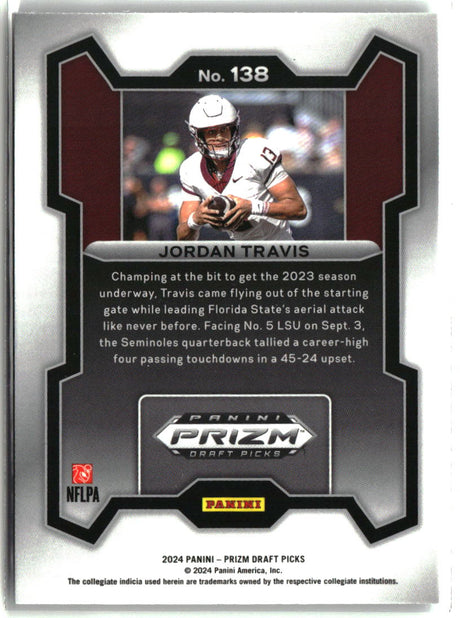 Jordan Travis 2024 Panini Prizm Draft Picks #138