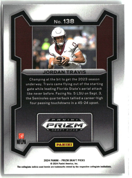 Jordan Travis 2024 Panini Prizm Draft Picks #138