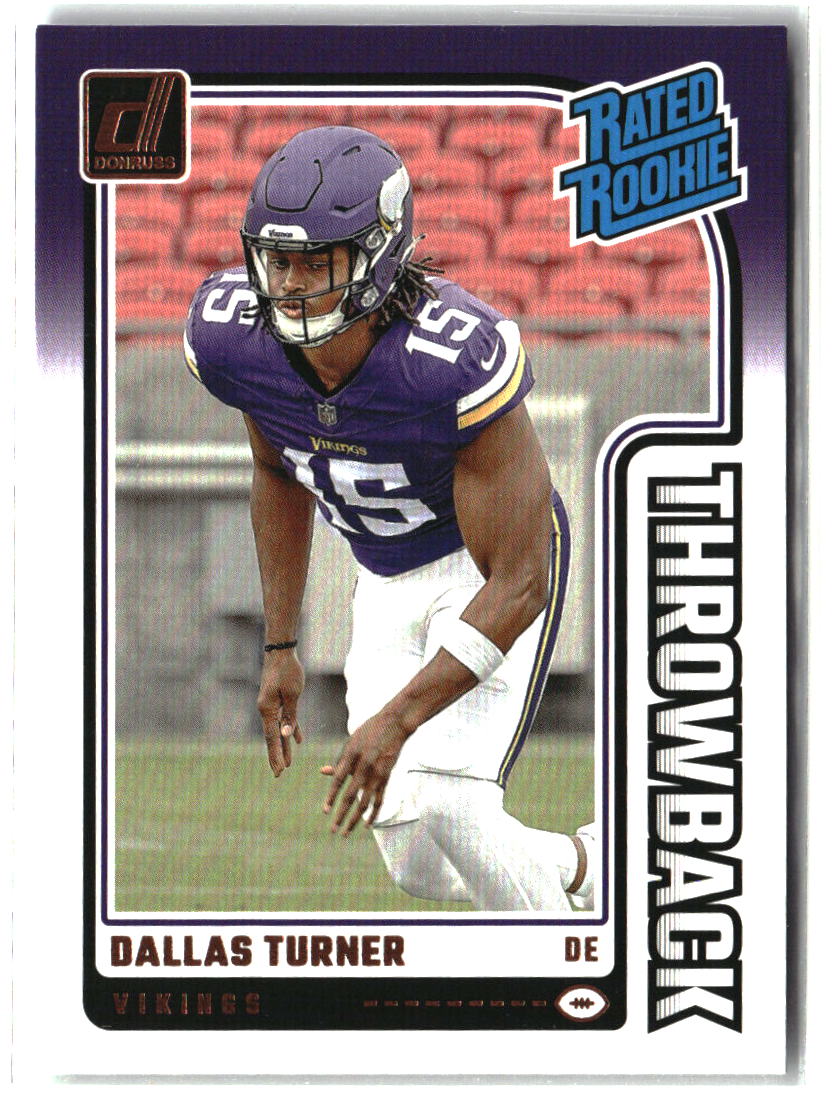 Dallas Turner 2024 Donruss - Rated Rookies Throwback #1