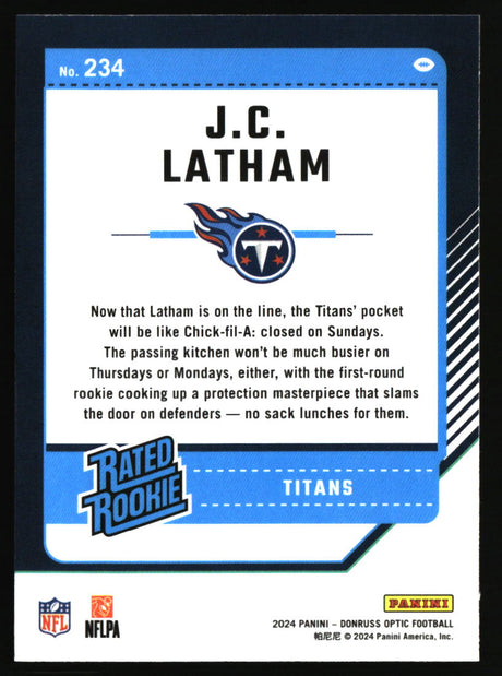 J.C. Latham 2024 Donruss Optic #234