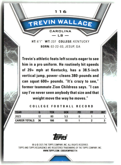Trevin Wallace 2024 Topps Resurgence White Surge #116 #/125