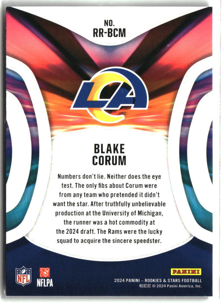 Blake Corum 2024 Panini Rookies & Stars Rookie Rush #RR-BCM