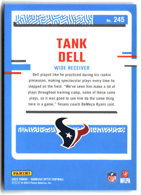 Tank Dell 2023 Donruss Optic #245