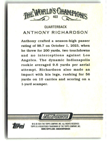 Anthony Richardson 2023 Topps Composite #403