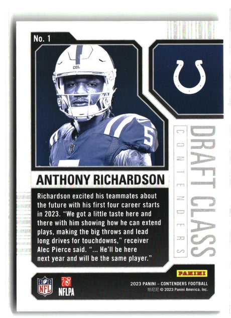 Anthony Richardson 2023 Panini Contenders Draft Class Contenders #1