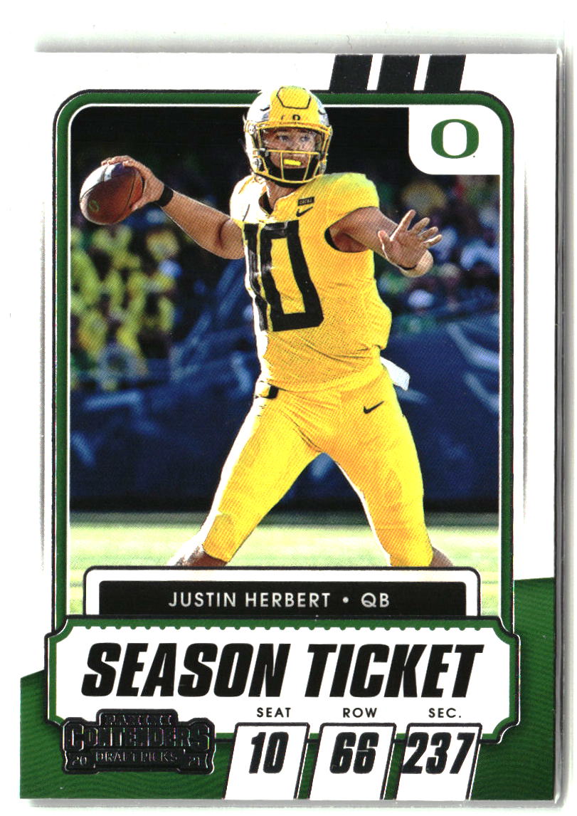 Justin Herbert 2021 Panini Contenders Draft Picks #11