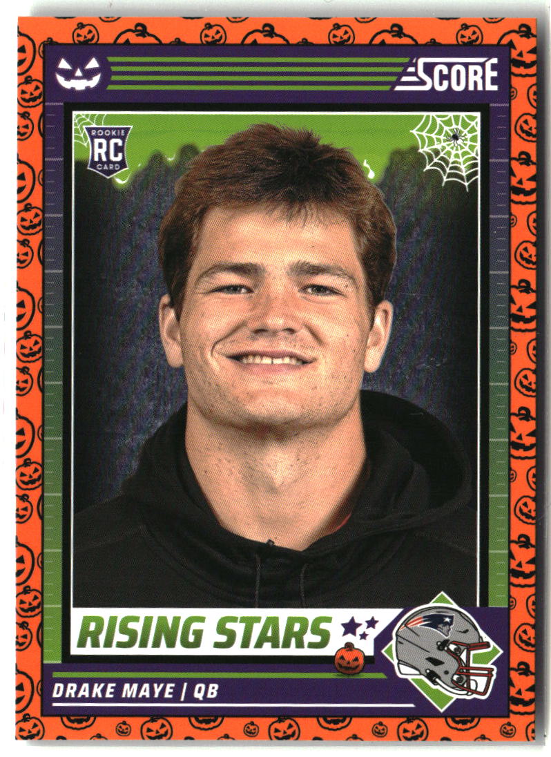 Drake Maye 2024 Score-A-Treat Rising Stars Orange Pumpkin #17