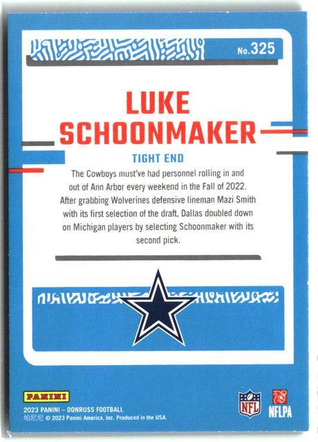 Luke Schoonmaker 2023 Donruss Press Proof Green #325