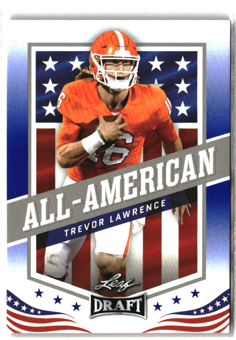 Trevor Lawrence 2021 Leaf Draft Blue #50
