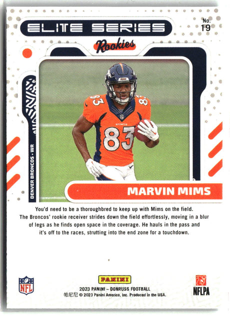 Marvin Mims 2023 Donruss Elite Series Rookies #19