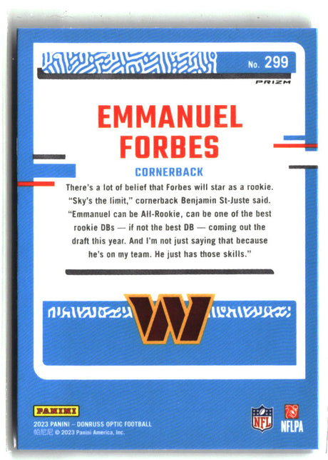 Emmanuel Forbes 2023 Donruss Optic Holo #299